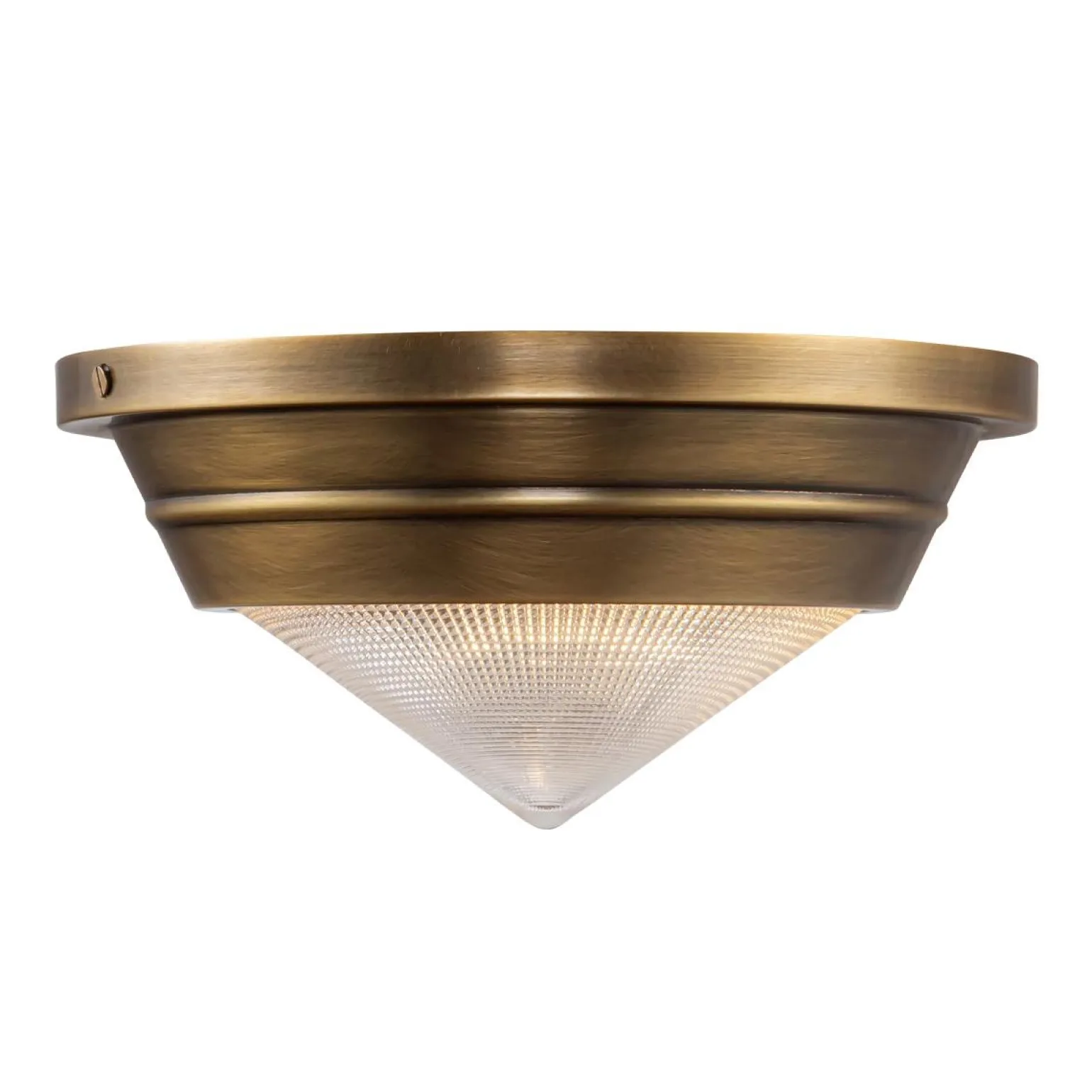 Mały plafon Willard - 1 źródło światła - Vintage mosiądz (QN-WILLARD-F-S-VBS-PG) - Quintiesse