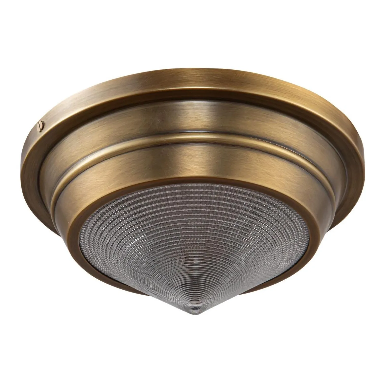 Mały plafon Willard - 1 źródło światła - Vintage mosiądz (QN-WILLARD-F-S-VBS-PG) - Quintiesse