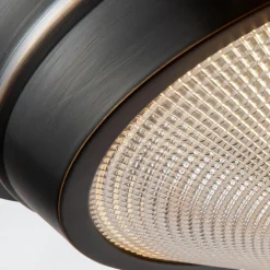 Mały plafon Willard - 1 źródło światła - Miejski brąz (QN-WILLARD-F-S-UBZ-PG) - Quintiesse