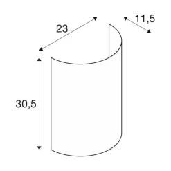 Mix & Match half klosz , FENDA czarna Mix & Match (1001273) - SLV