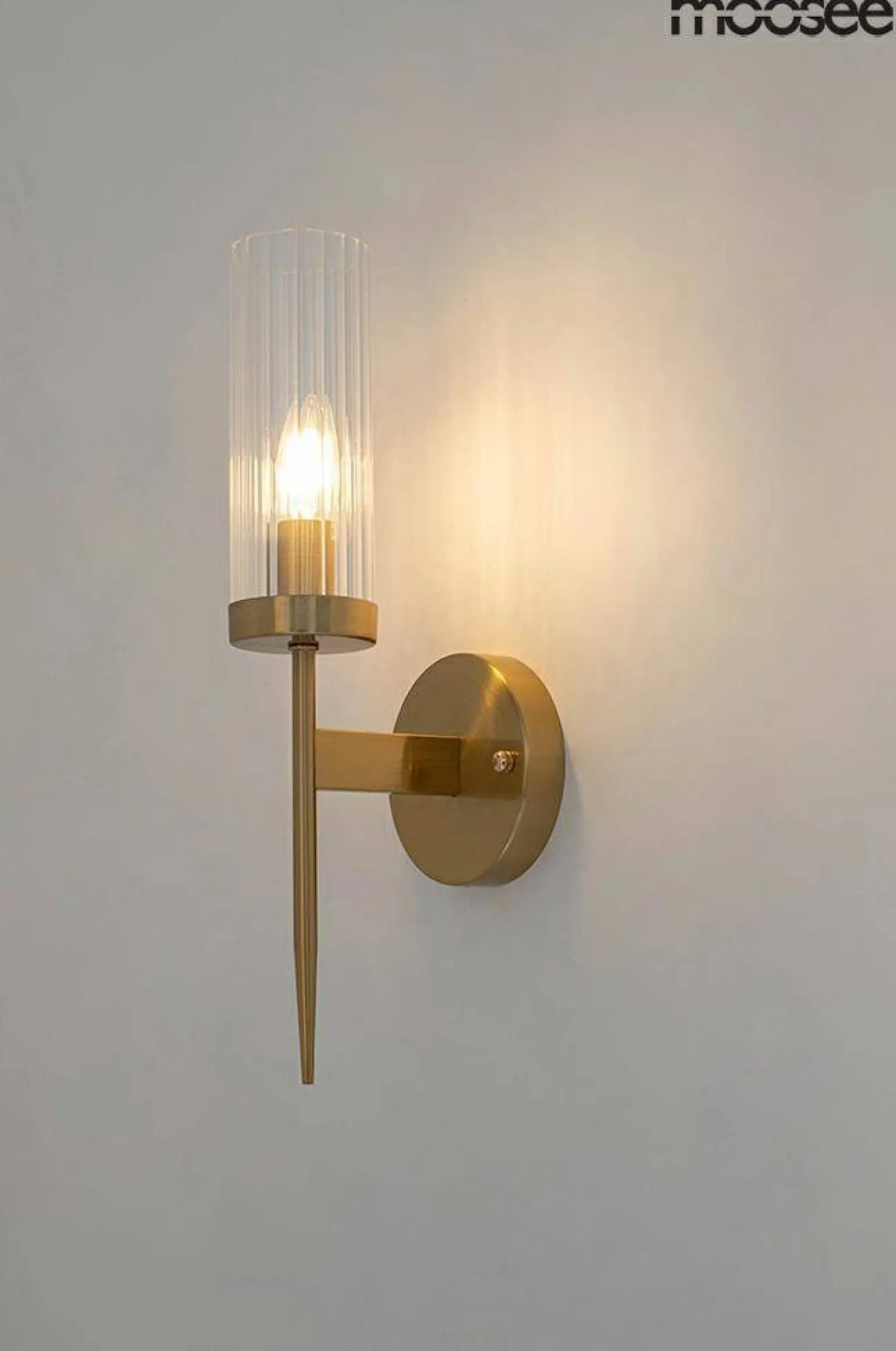 MOOSEE lampa ścienna TORCH złota (MSE010400197) - Moosee
