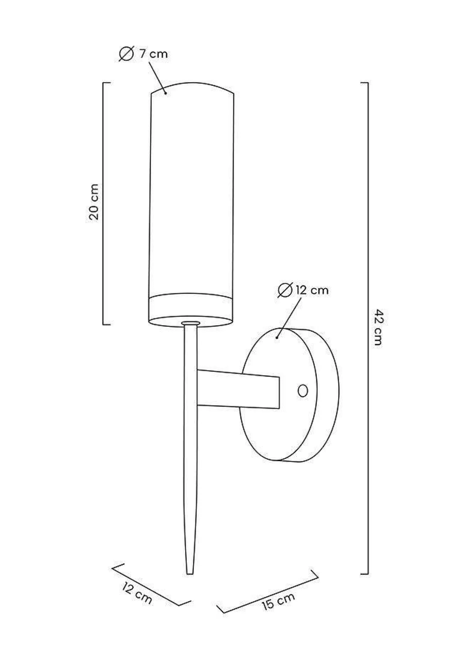 MOOSEE lampa ścienna TORCH złota (MSE010400197) - Moosee