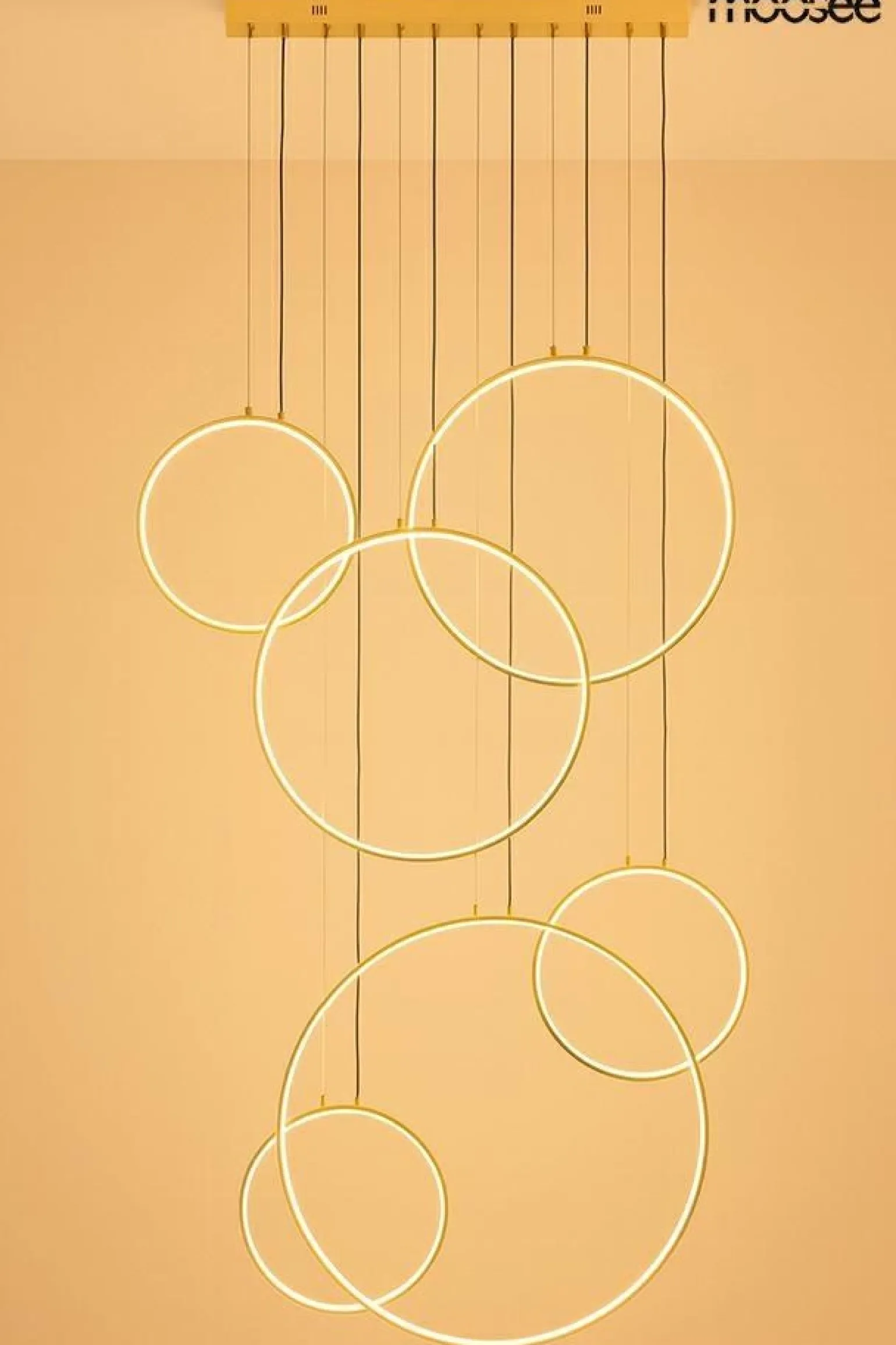 MOOSEE lampa wisząca CIRCULO SIX złota (MSE1501100603) - Moosee
