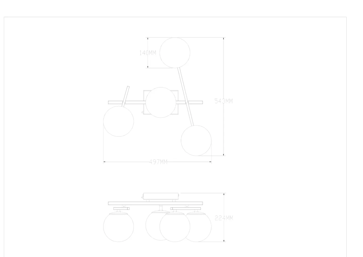 NEBULA LAMPA SUFITOWA NIKIEL/NICKEL (MS223141-SN) - Zuma Line