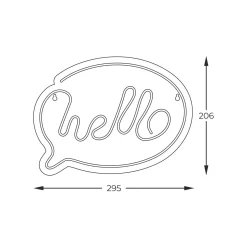 Neon ścienny HELLO LED (FM-NL41) - Zuma Line