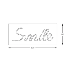 Neon ścienny SMILE LED (FM-NLB46) - Zuma Line