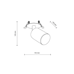 NEX WHITE 1XGU10 KINKIET PODTYNKOWY (10802) - TK Lighting