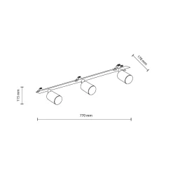 NEX WHITE 3XGU10 LAMPA SUFITOWA PODTYNKOWA (10804) - TK Lighting