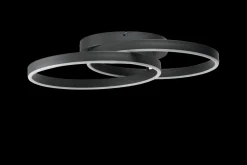 Nowoczesna czarna lampa sufitowa HALO TOP 65+45 BK (AZ6215) - Azzardo