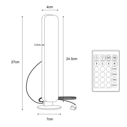 Nowoczesna lampa biurkowa TORP RGB CZARNA/BLACK (87308) - Zuma Line