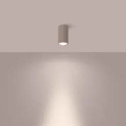 Nowoczesna lampa na sufit IVAR taupe LED 3000K Push dimm/DALI2 (TH.603) - Thoro Lighting