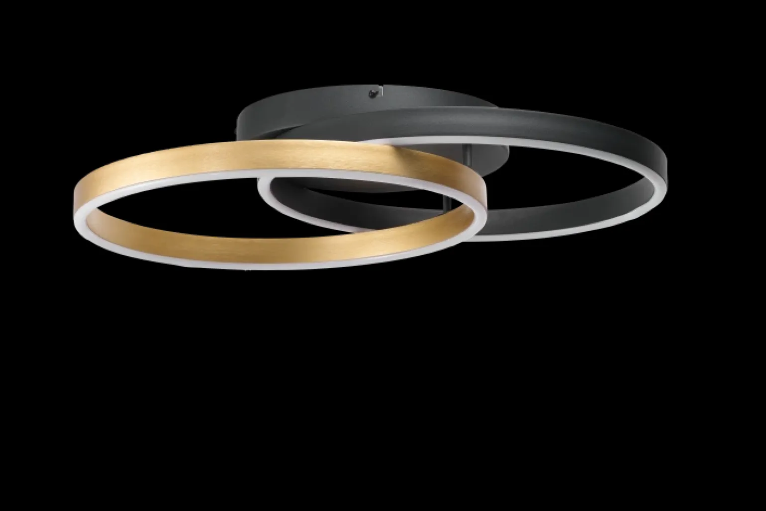 Nowoczesna lampa sufitowa czarno złota HALO TOP 65+45 BK-GO (AZ6214) - Azzardo