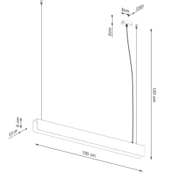 Nowoczesna lampa wisząca do kuchni SPARK biała (SL.1394) - Sollux Lighting