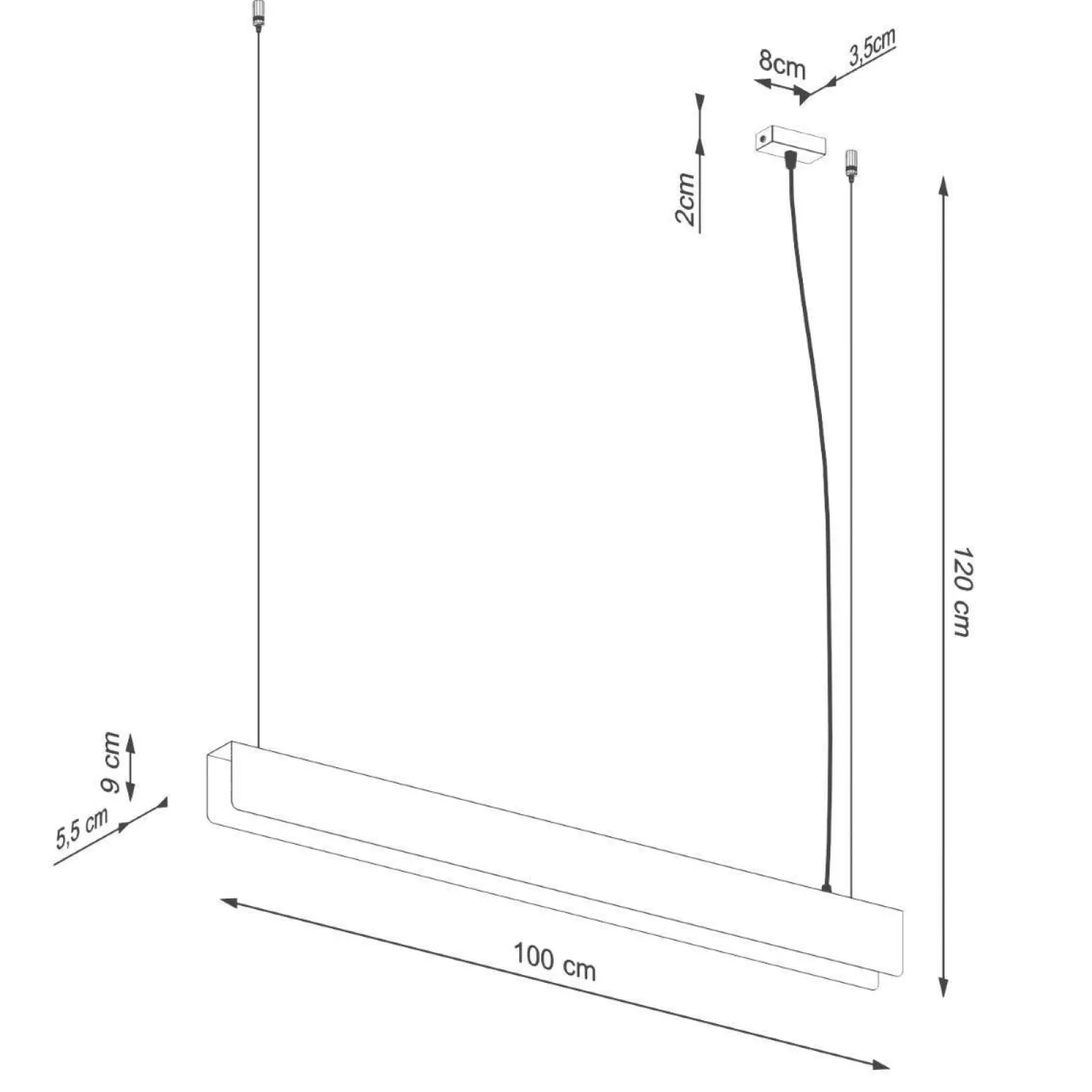 Nowoczesna lampa wisząca do kuchni SPARK biała (SL.1394) - Sollux Lighting