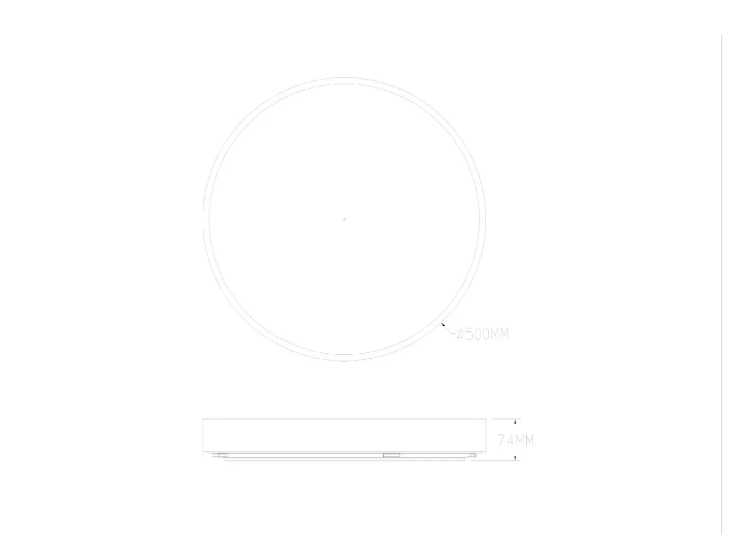 Okrągły ściemnialny plafon z pilotem NADI GOLD (MS724-R500-GD) - Zuma Line