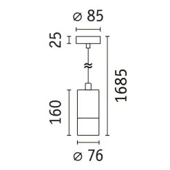 Oprawa łazienkowa wisząca przy lustrze KAME LED 3-STEP DIM czarna (PL79997) - PAULMANN