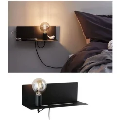 Oprawa ścienna DEVARA USB C czarny mat (PL96775) - PAULMANN