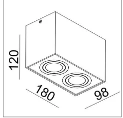 Oprawa LED HDL-5602-GU10 Black IP20 (03339B) - ZARlight