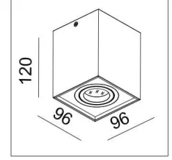 Oprawa LED HDL-5601-GU10 White IP20 (03338W) - ZARlight