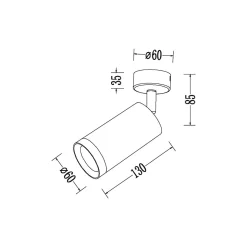 Oprawa Mica Spot Biały + Chrom 1xGU10 (ML2095) - Milagro