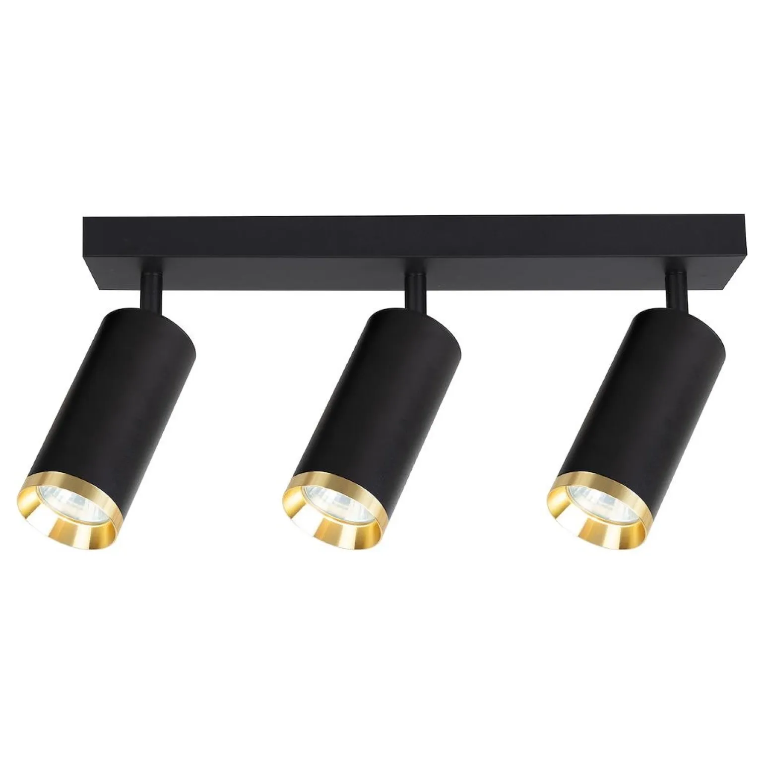 Oprawa Mica Spot Czarny + Złoty 3xGU10 (ML2098) - Milagro