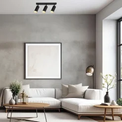 Oprawa Mica Spot Czarny + Złoty 3xGU10 (ML2098) - Milagro