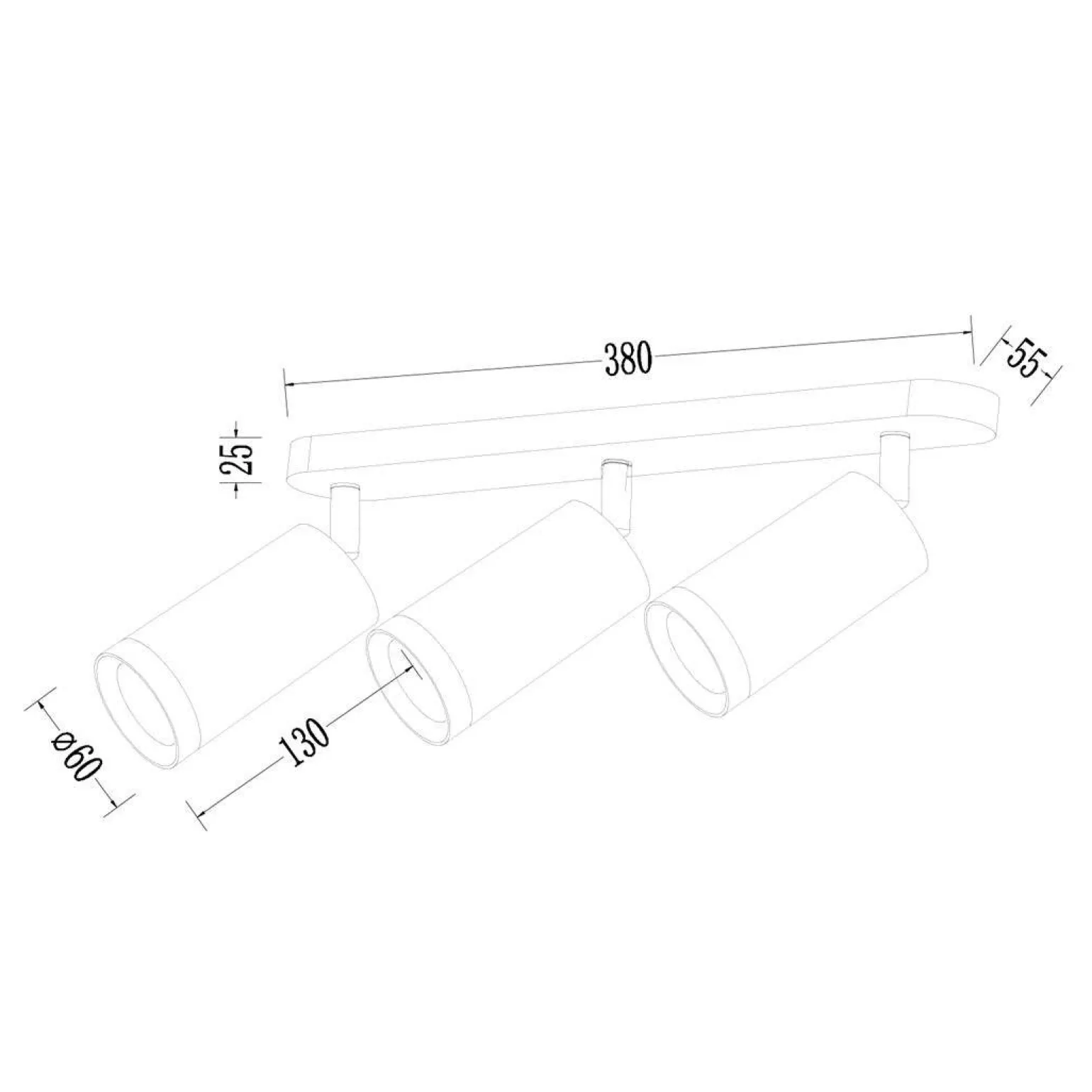 Oprawa Mica Spot Czarny 3xGU10 (ML1147) - Milagro
