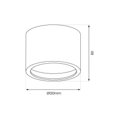 Oprawa natynkowa Redondo Czarny 1xAR111 GU10 (ML1074) - Milagro