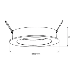 Oprawa podtynkowa Redondo Czarny 1xAR111 GU10 (ML1076) - Milagro