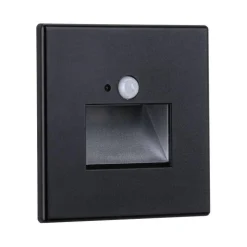 Oprawa przyschodowa EDGE LED czujnik ruchu i zmierzchu kwadrat 1x1,2W 120lm 2700K 230V czarny matowy / tworzywo sztuczne (PL93135) - PAULMANN
