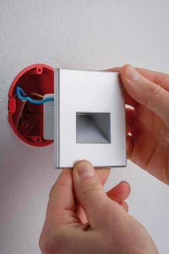 Oprawa przyschodowa EDGE LED kwadrat 1x1,2W 50lm 2700K 230V chrom matowy / tworzywo sztuczne (PL99495) - PAULMANN