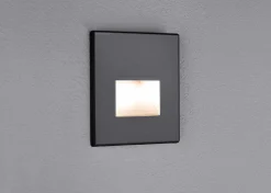 Oprawa przyschodowa EDGE LED kwadrat 1x1,2W 50lm 2700K 230V czarny matowy / tworzywo sztuczne (PL93094) - PAULMANN
