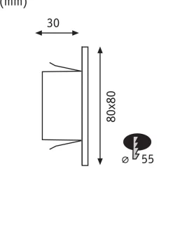 Oprawa przyschodowa EDGE LED kwadrat 1x1,2W 50lm 2700K 230V czarny matowy / tworzywo sztuczne (PL93094) - PAULMANN