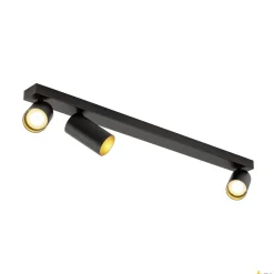 Oprawa sufitowa KAMI listwa 3 reflektory czarna/złota (1007735) - SLV