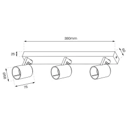 Oprawa Volf Spot Złoty 3xGU10 (ML0683) - Milagro