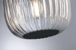 Oprawa wisząca łazienkowa RUYA E14 max.20W IP44 230V czarny matowy / szkło (PL71147) - PAULMANN