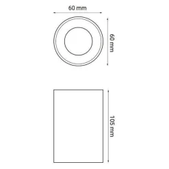OprawaDANNY MINI ED GU10 Black IP20 (03334.0B) - ZARlight
