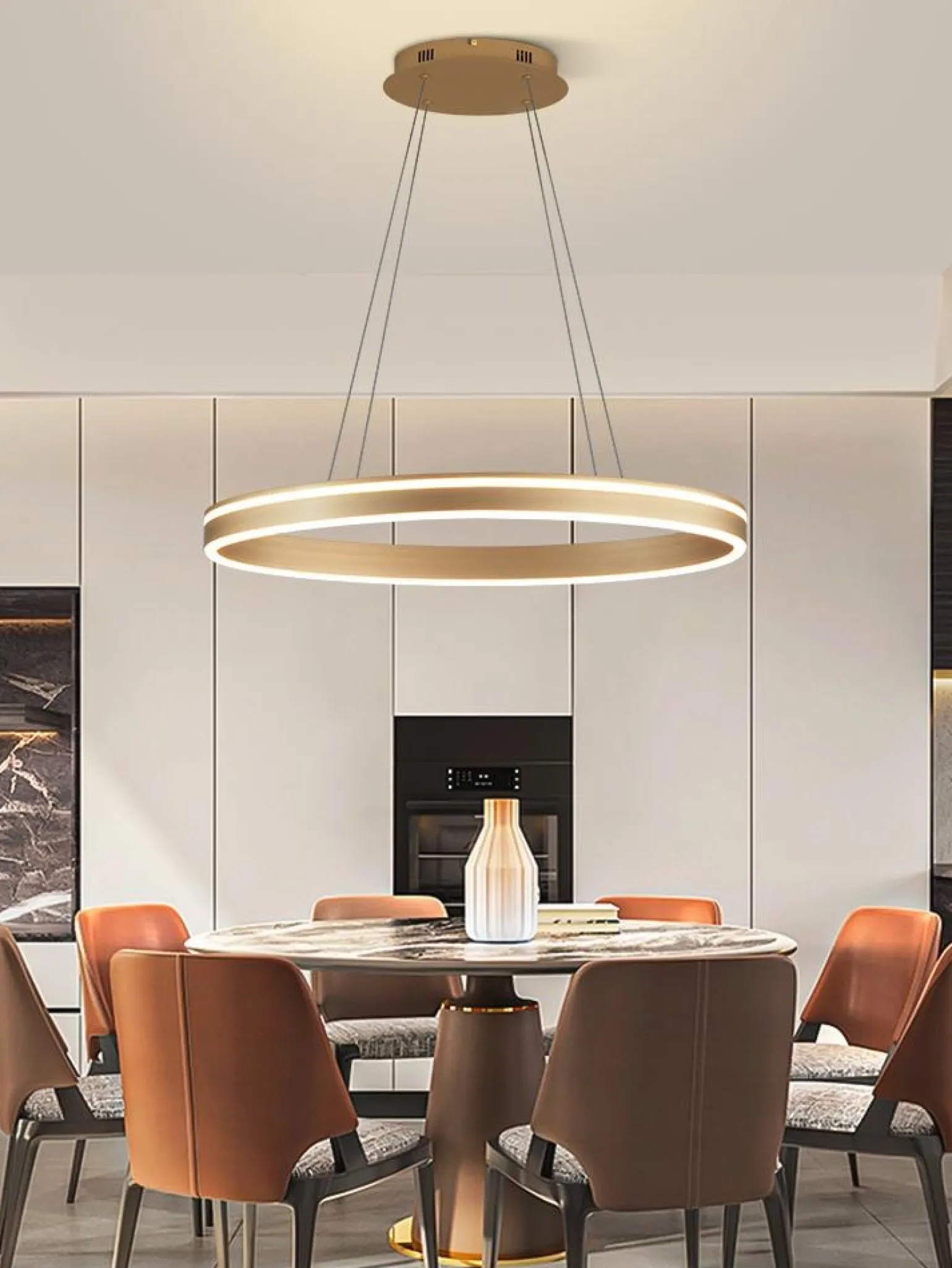 Owalna lampa wisząca pojedyncza VIVIES (6201-115) - Aviano Lighting