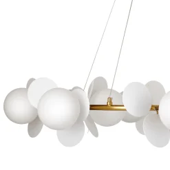 Ozdobny żyrandol CHIC złoto biały 105 cm (ST-DL-2969) - Step into Design