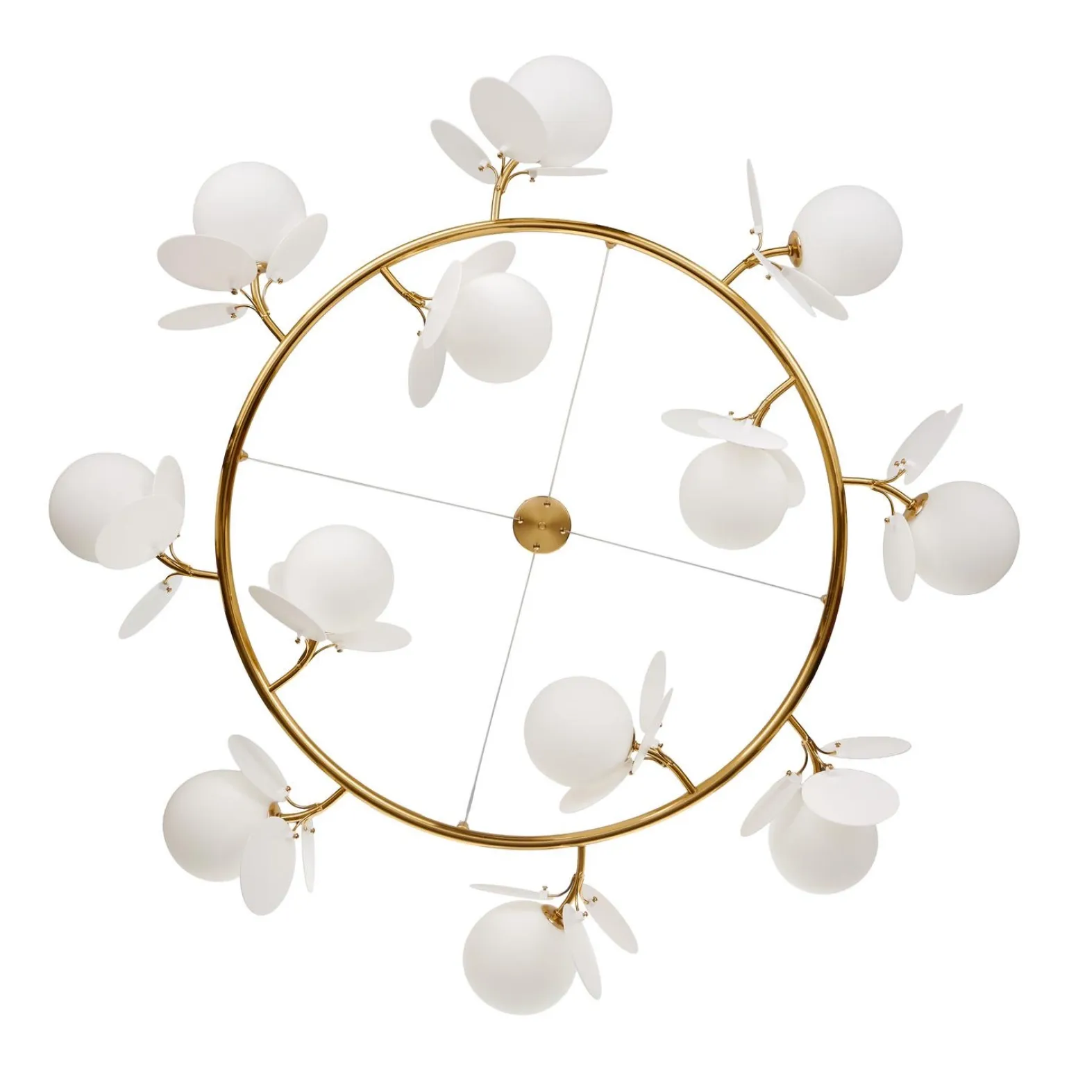 Ozdobny żyrandol CHIC złoto biały 105 cm (ST-DL-2969) - Step into Design