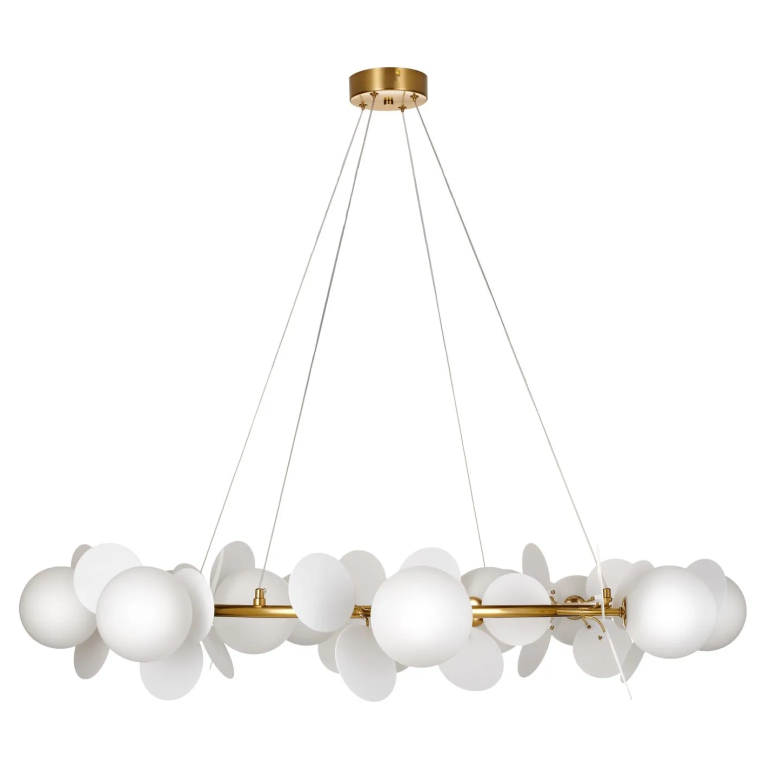 Ozdobny żyrandol CHIC złoto biały 105 cm (ST-DL-2969) - Step into Design