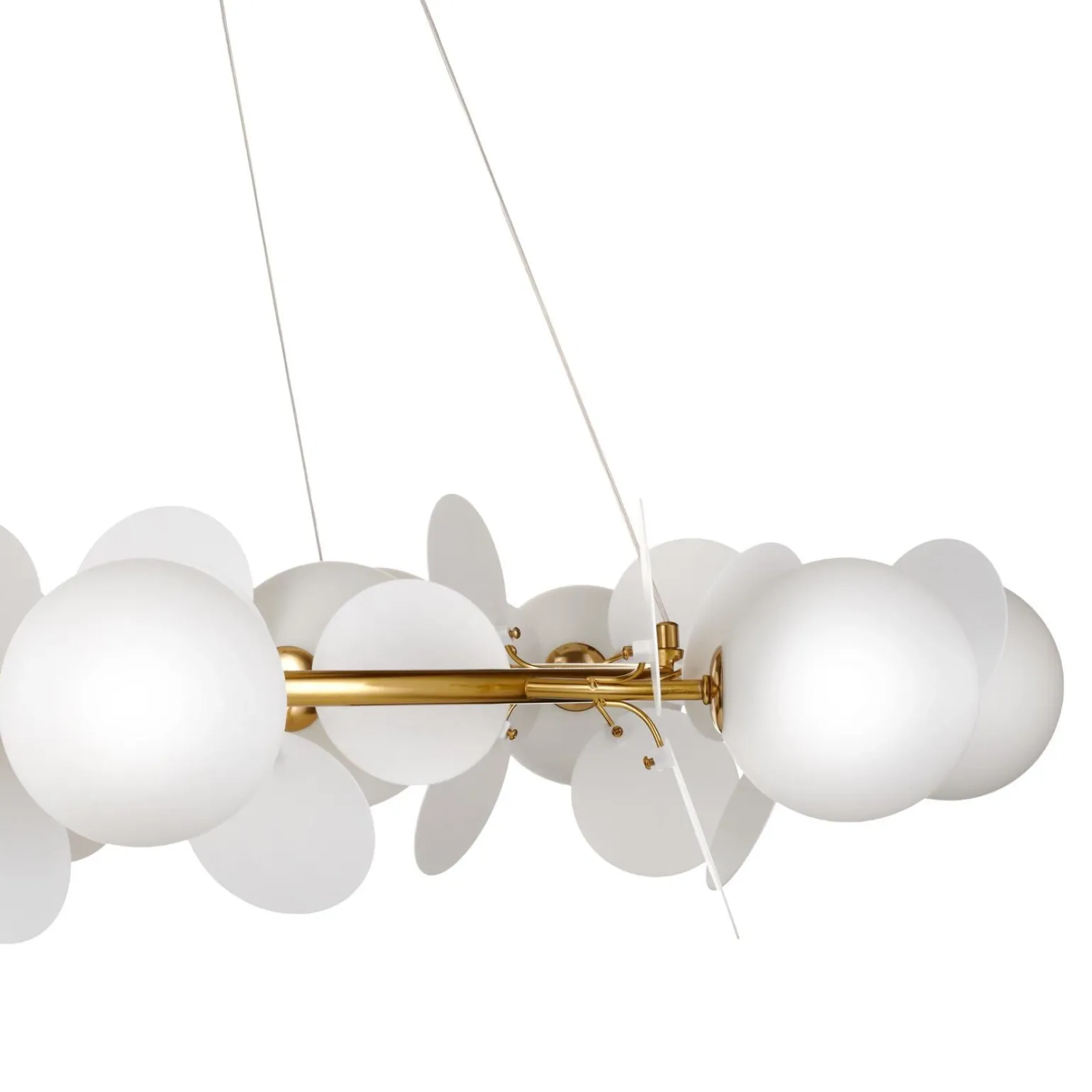 Ozdobny żyrandol CHIC złoto biały 105 cm (ST-DL-2969) - Step into Design