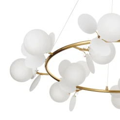 Ozdobny żyrandol CHIC złoto biały 105 cm (ST-DL-2969) - Step into Design