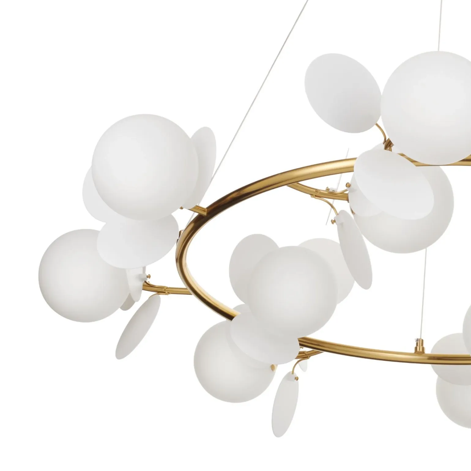 Ozdobny żyrandol CHIC złoto biały 105 cm (ST-DL-2969) - Step into Design