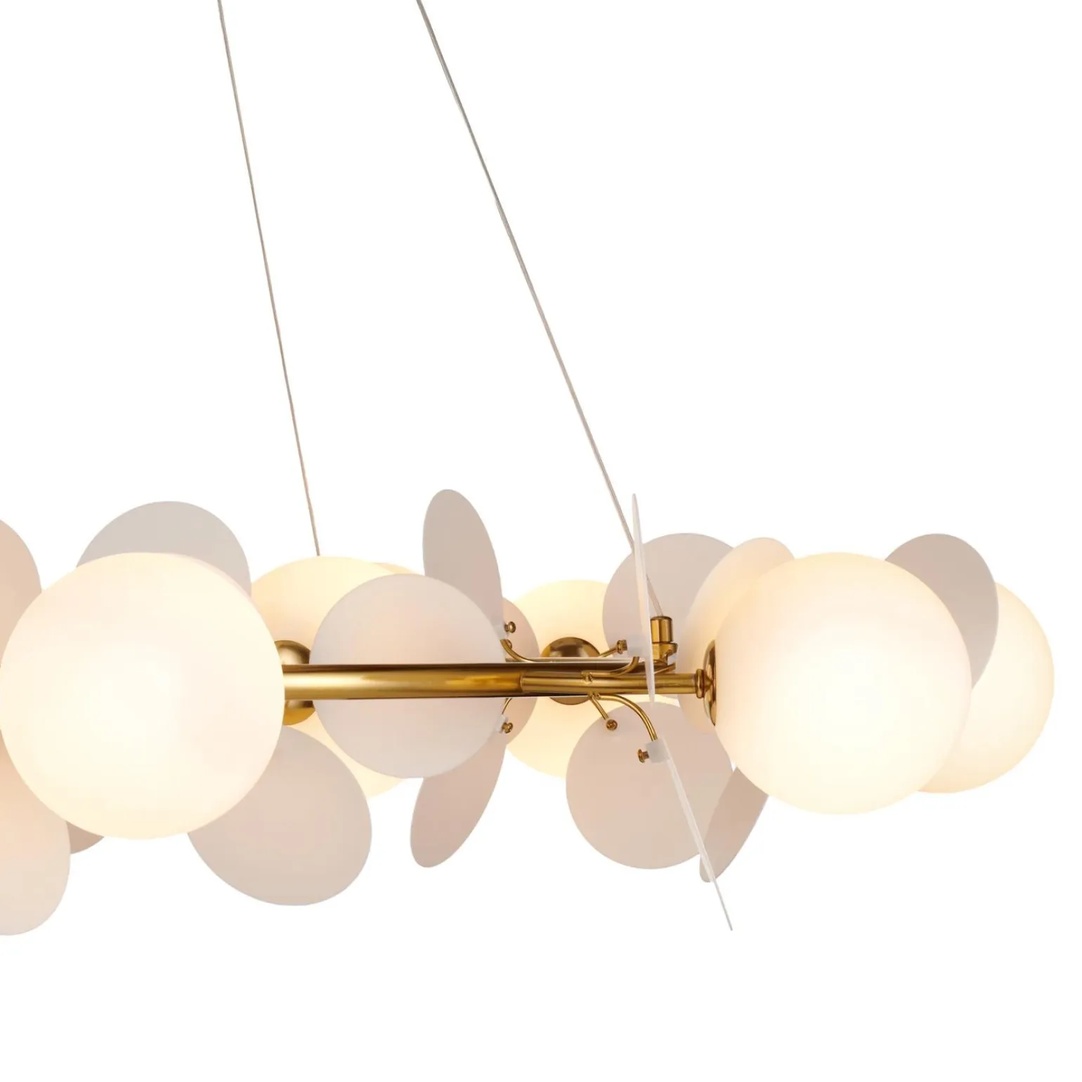 Ozdobny żyrandol CHIC złoto biały 105 cm (ST-DL-2969) - Step into Design