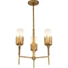 Ozdobny żyrandol Sawgrass - 3 źródła światła - Płatkowe złoto (QN-SAWGRASS-3-DG-O) - Quintiesse