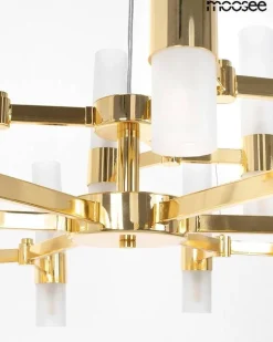 Ozdobny żyrandol TUBS 18 złota (MSE1501100457) - Moosee