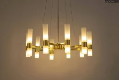Ozdobny żyrandol TUBS 10 złota (MSE1501100456) - Moosee