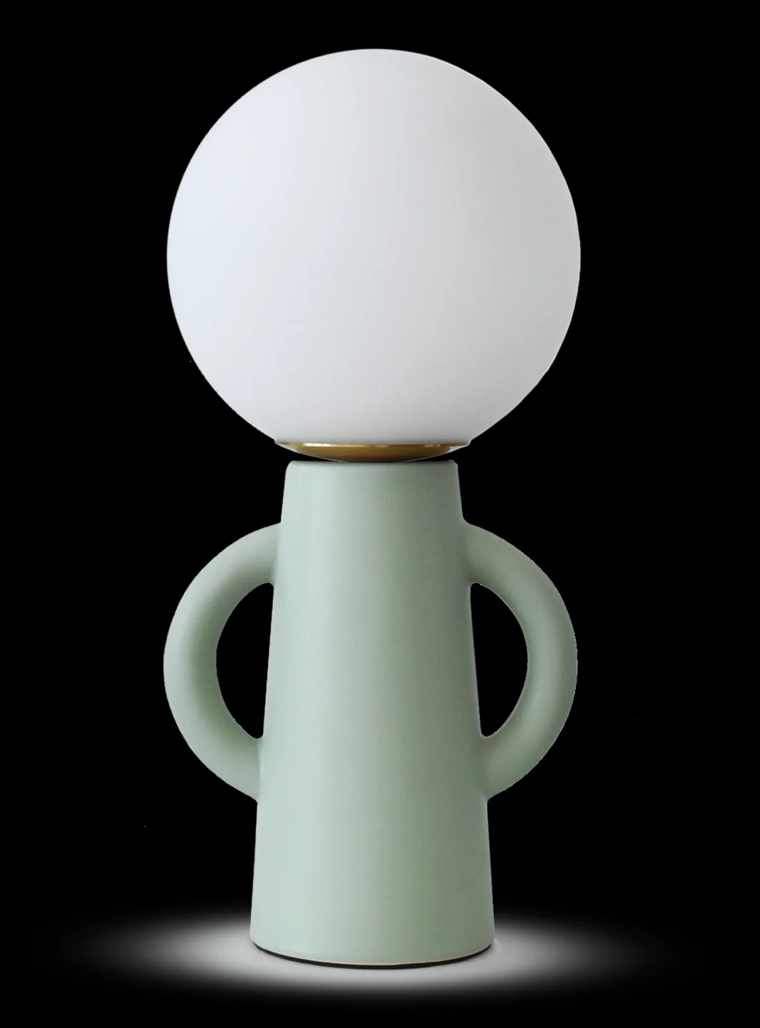 PAUL Lampa biurkowa, ceramiczna z białym przewodem tekstylnym i włącznikiem na przewodzie (LY04PAU/H40/BV) - LYOMA