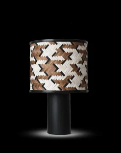 PHIL Lampa stojąca, pleciony bambus, przewód tekstylny czarny, włącznik na przewodzie (LY04PHI/H54/NO) - LYOMA